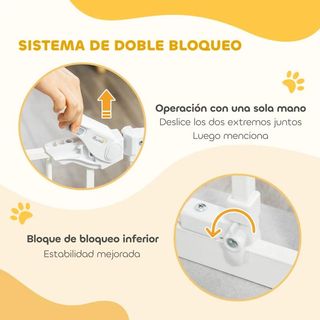 Barrera de Seguridad para Perros Mascotas Blanco