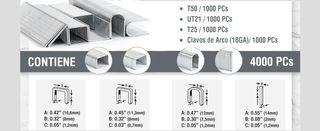 WORKPRO Grapadora y Clavadora Manual 6 en 1 + 4000