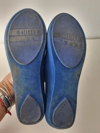 Melissa Azul Peep Toe Tamanho 37 EUR 35 BRA