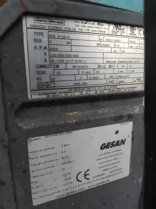 Generador Eléctrico Trifásico 4'4kW