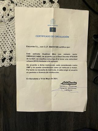 DUALTRON MINI 17Ah Patinete Eléctrico