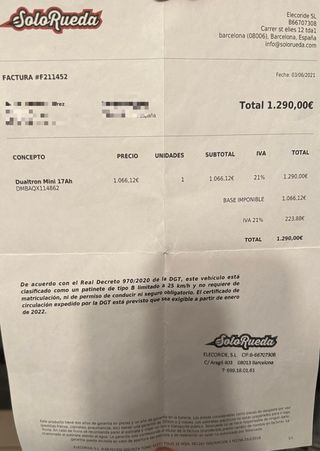 DUALTRON MINI 17Ah Patinete Eléctrico