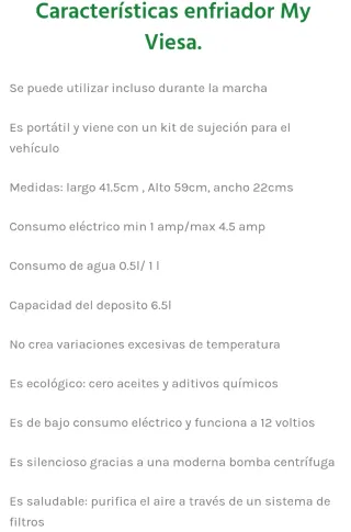 Enfriador Viesa Portátil Negro