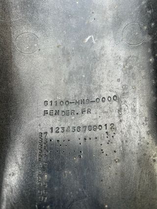 Parafango Anteriore Honda Dominator NX 650