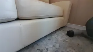 Sofá 3 plazas polipiel blanco