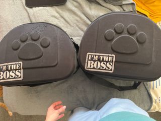 2 Transportín para gato con huella y I'M THE BOSS