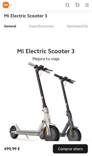 Patinete Xiaomi Mi Electric Scooter 3