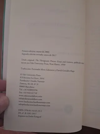El proceso terapéutico: Ensayos y conferencias