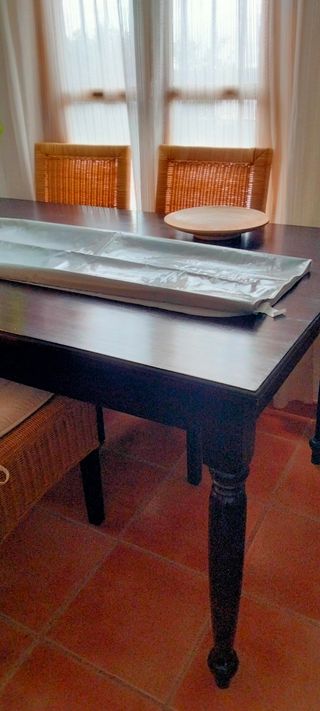 Mesa Comedor Rectangular Madera Oscura