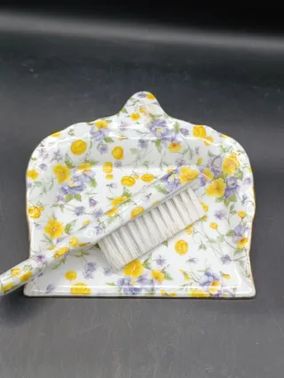 Juego de escoba y recogedor de mesa de porcelana