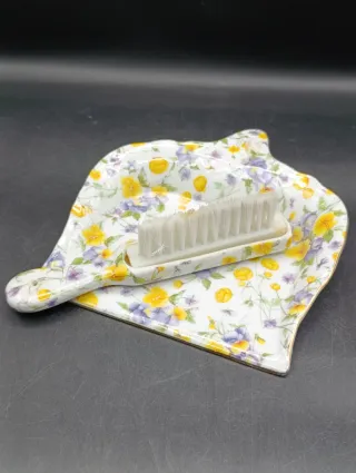 Juego de escoba y recogedor de mesa de porcelana