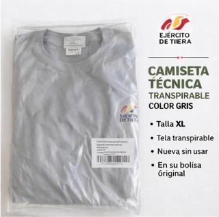 Camiseta Técnica Ejercito de Tierra Gris XL