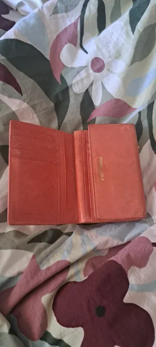 Cartera Bimba y Lola piel naranja/rosa