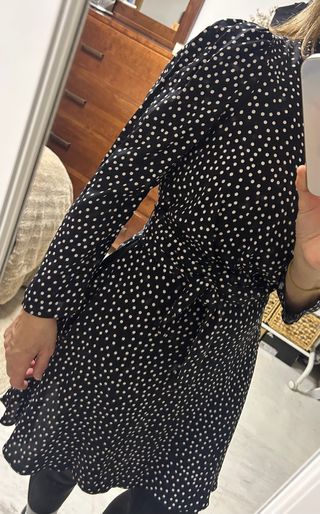 Vestido Zara lunares negro y blanco