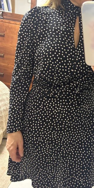 Vestido Zara lunares negro y blanco