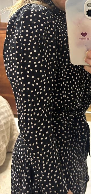 Vestido Zara lunares negro y blanco