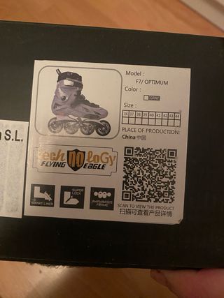 Patines en línea Flying Eagle grises talla 40