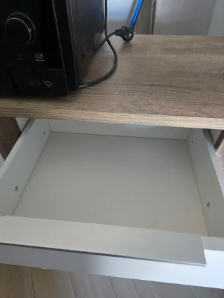 Aparador de cocina madera y blanco