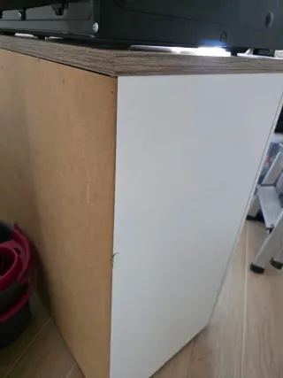 Aparador de cocina madera y blanco