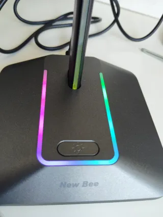 Soporte Auriculares New Bee Z8 RGB Negro