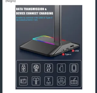 Soporte Auriculares New Bee Z8 RGB Negro