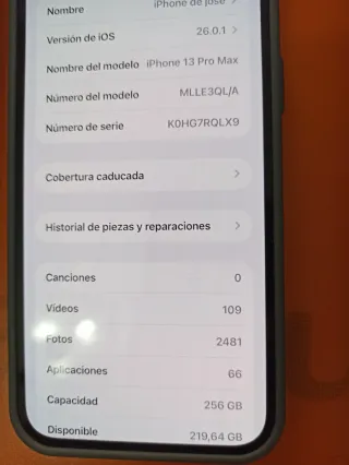 iPhone 13 Pro Max 256GB Batería 80%