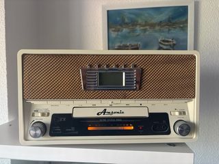 Radio Imitación Vintage Ansonic Beige y Marrón