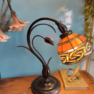 Lámpara Tiffany Hierro Vintage