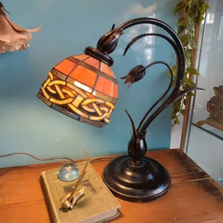 Lámpara Tiffany Hierro Vintage