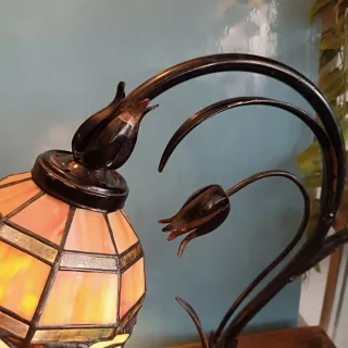 Lámpara Tiffany Hierro Vintage