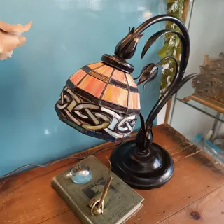 Lámpara Tiffany Hierro Vintage