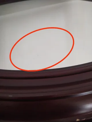 Espejo Redondo Madera Oscura