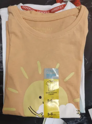 Lote 8 camisetas niña 5-6 años