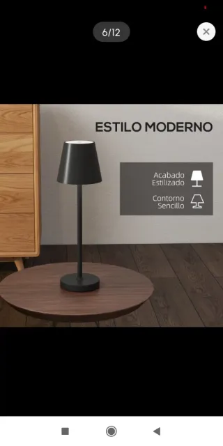 Lámpara de mesa negra