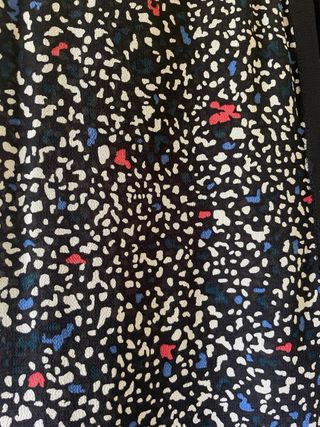 Vestido estampado negro y multicolor