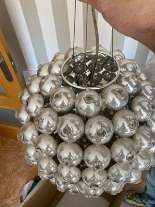 Lámpara colgante esférica metal 45cm