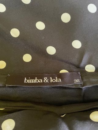 Falda de Bimba y Lola de lunares marrón y blanco