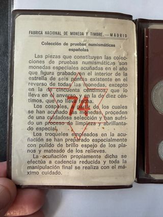 Pruebas Numismáticas FNMT Madrid 1974
