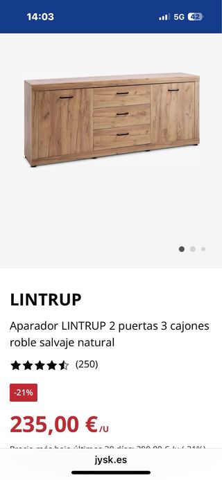 Aparador JYSK madera