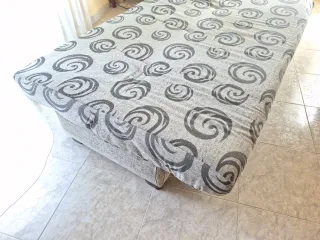 Sofá cama gris tela