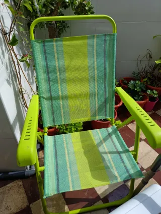 Tumbona plegable playa verde