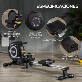 Máquina de Remo Plegable con Resistencia Ajustable