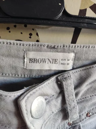 Pantalón vaquero gris Brownie mujer