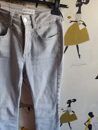 Pantalón vaquero gris Brownie mujer
