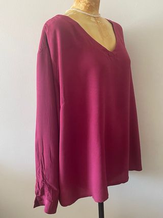 Blusa Blue Motion Viscosa Talla 52 Morada