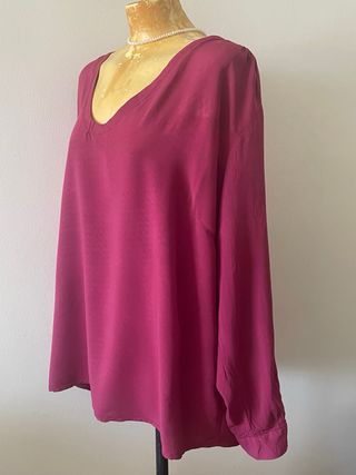 Blusa Blue Motion Viscosa Talla 52 Morada