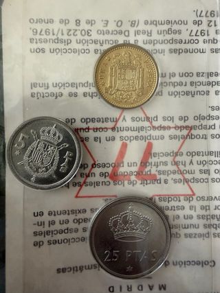Pruebas Numismáticas Fábrica Nac de Moneda 1977