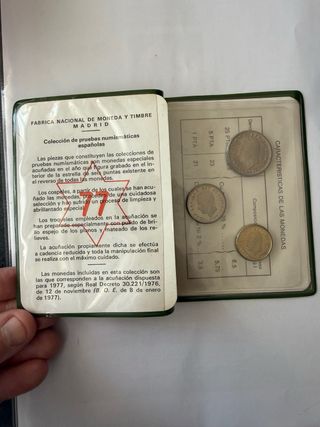 Pruebas Numismáticas Fábrica Nac de Moneda 1977