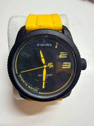 Reloj Naviforce Deportivo Negro y Amarillo