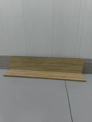 Mueble de salón madera y blanco